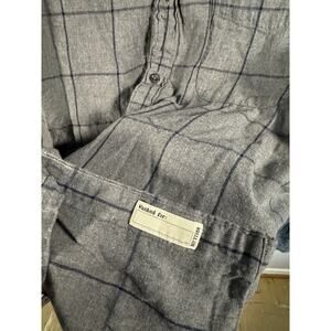 J CREW Men's Slim Fit Brushed Twill Long Sleeve Gray Plaid Flannel Shirt - Sz L